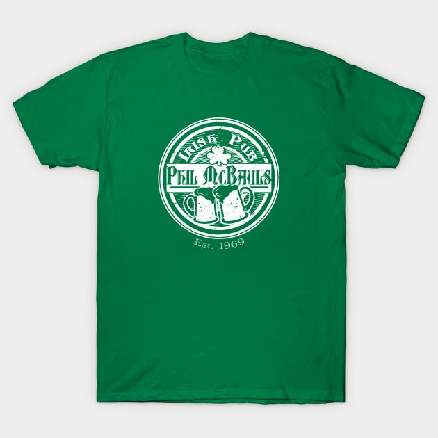 Phil McBauls Irish Pub T-Shirt by Alema Art